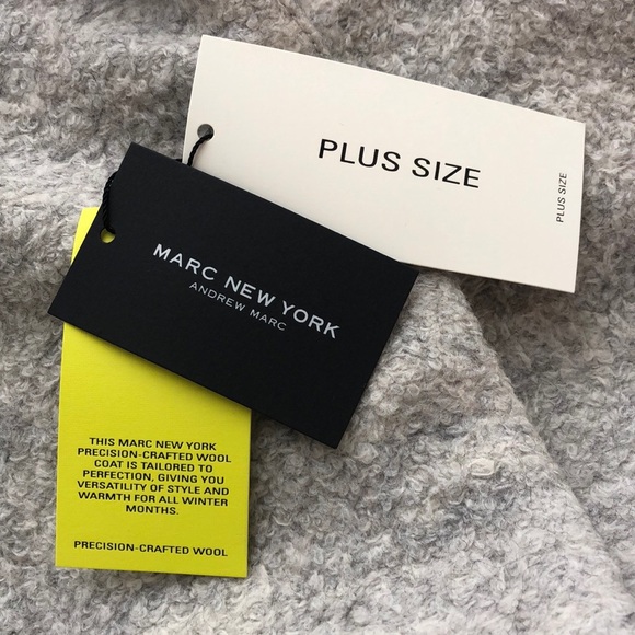 Marc New York Boucle Grey Wool Blend Jacket Coat - Picture 7 of 11